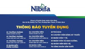 DƯỢC PHẨM NINH BÌNH TUYỂN DỤNG SỐ LƯỢNG LỚN